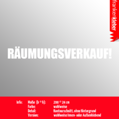 Räumungsverkauf | Aufkleber