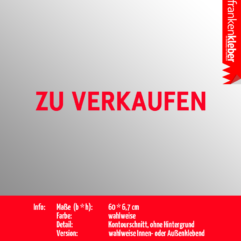 Zu Verkaufen | Aufkleber