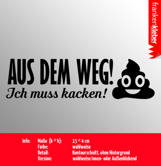 Aus dem Weg | Aufkleber